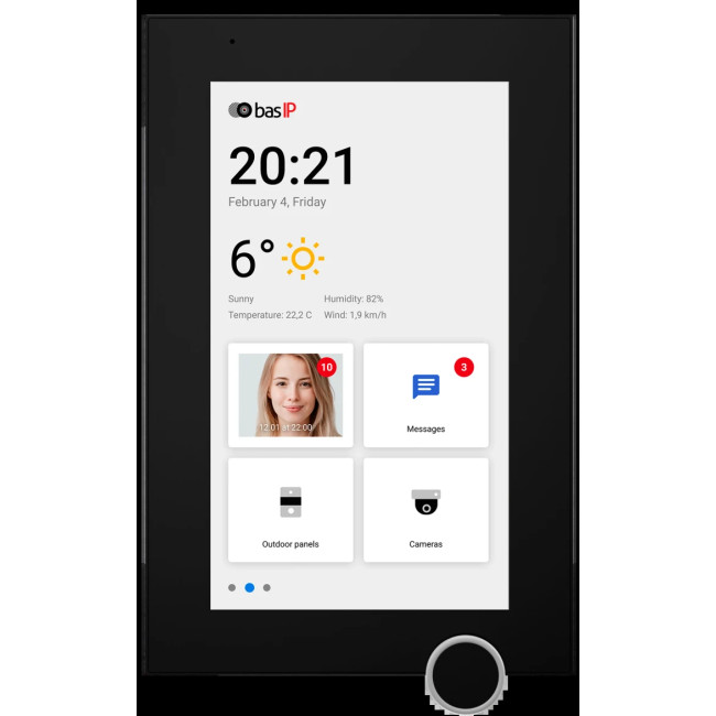 IP видеодомофон Bas-IP AZ-07L Black (AZ-07L_B)