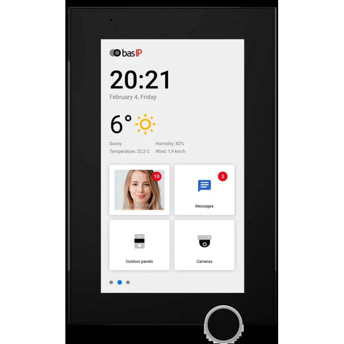 IP видеодомофон Bas-IP AZ-07L Black (AZ-07L_B)