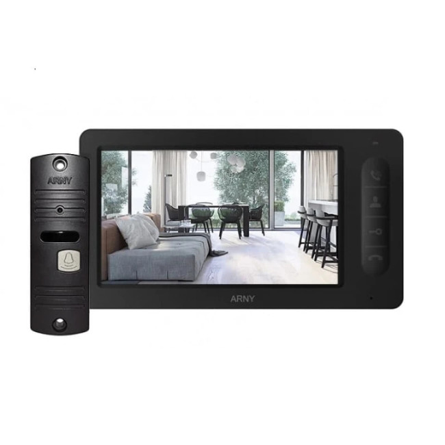 Комплект видеодомофона Arny AVD-7006 Black/Dark brown