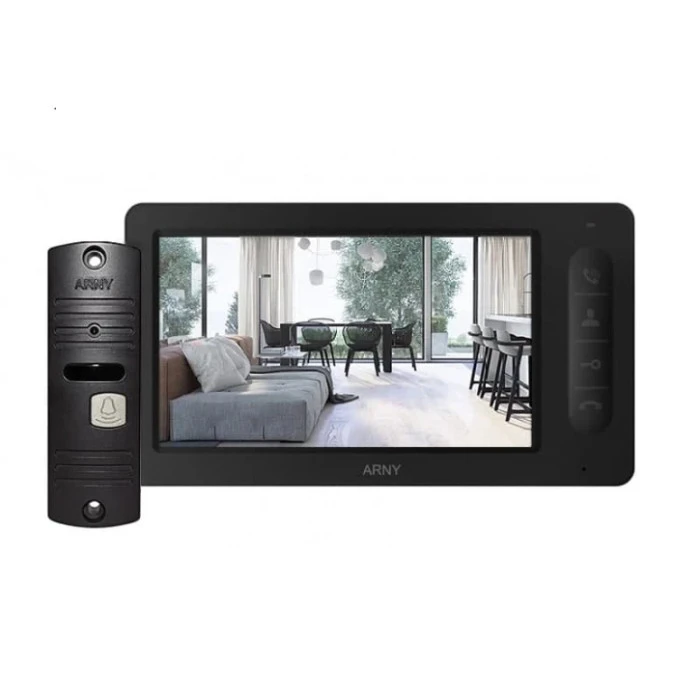 Комплект видеодомофона Arny AVD-7006 Black/Dark brown