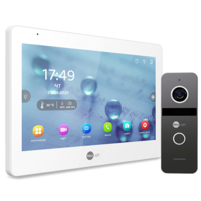 Комплект видеодомофона Neolight Mezzo Hybrid IPW Kit (Mezzo Hybrid + Solo IPW + РоЕ адаптер) Graphite