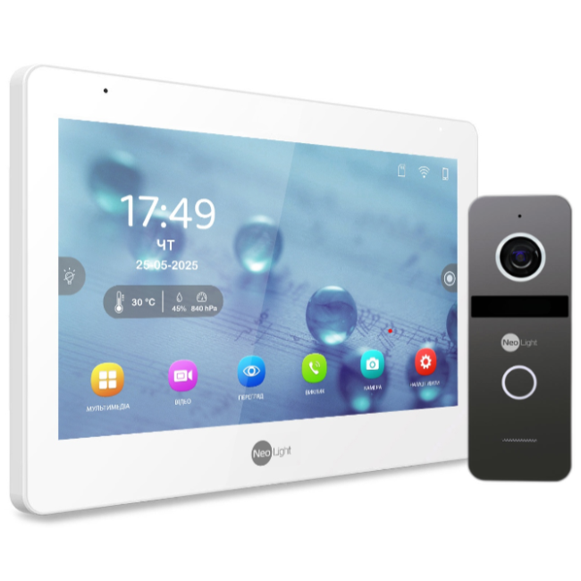 Комплект відеодомофону Neolight Mezzo Hybrid HD Kit (Mezzo Hybrid + Solo FHD) Graphite