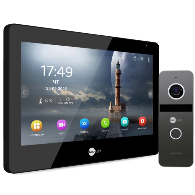 Комплект видеодомофона Neolight Mezzo Hybrid IPW Kit (Mezzo Hybrid + Solo IPW + РоЕ адаптер) B/Graphite
