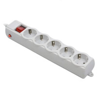 Сетевой фильтр Gembird серый, 3 м кабель, 5 розеток SPG5-G-10G-PRO Gembird 17568