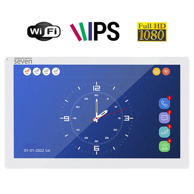 Видеодомофон SEVEN DP-7517FHDW IPS White
