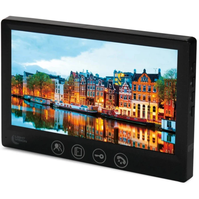 Відеодомофон Light Vision 7″AMSTERDAM FHD Black (82-00205)