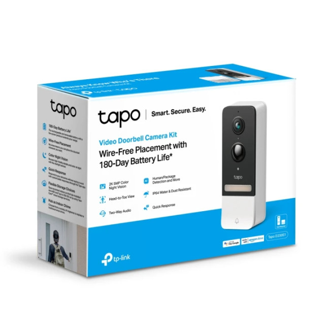 Умный видеозвонок TP-Link Tapo D230S1 White
