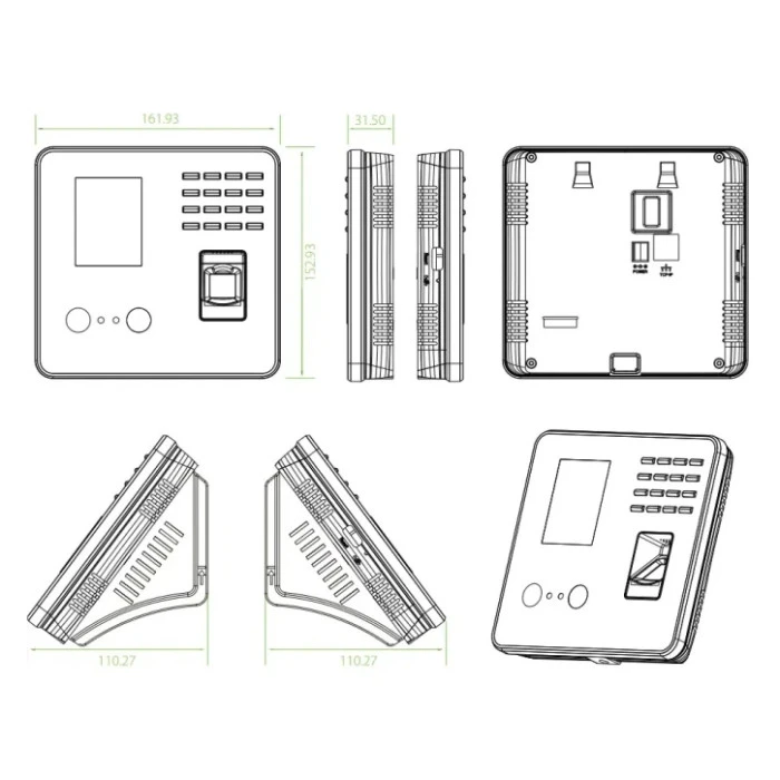 Біометричний термінал ZKTeco MB20-VL (000025787) ZKTeco 16324