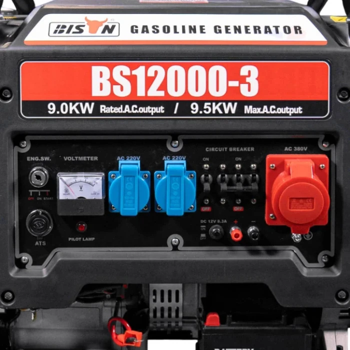 Бензиновый генератор Bison BS12000-3 Black (41-00409)