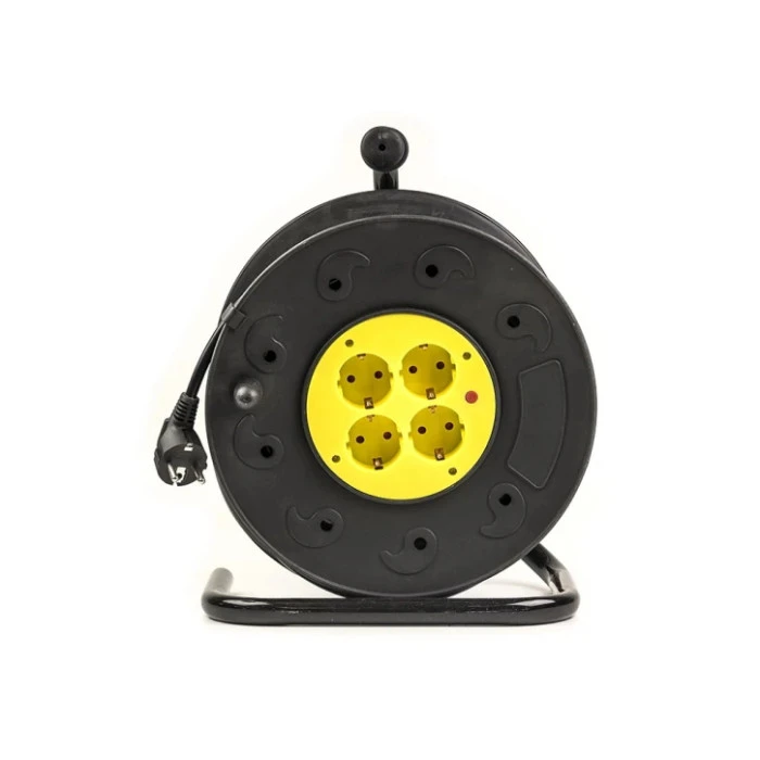 Удлинитель на катушке PowerPlant 50 м, 3x1.5мм2, 10А, 4 розетки (JY-2002/50) PowerPlant 8947