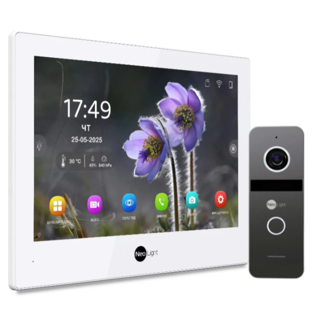 Комплект видеодомофона Neolight Alpha Hybrid IPW Kit (Alpha Hybrid + Solo IPW + РоЕ адаптер) Graphite