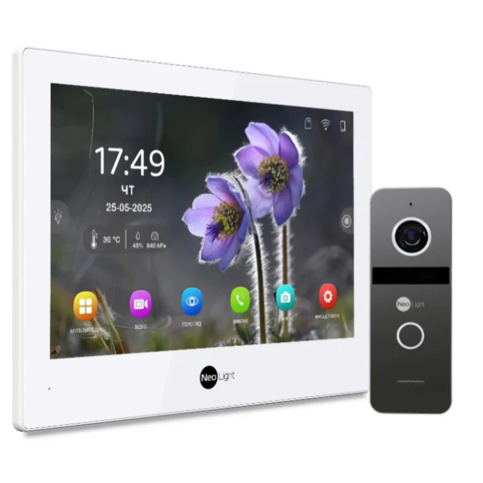 Комплект видеодомофона Neolight Alpha Hybrid IPW Kit (Alpha Hybrid + Solo IPW + РоЕ адаптер) Graphite