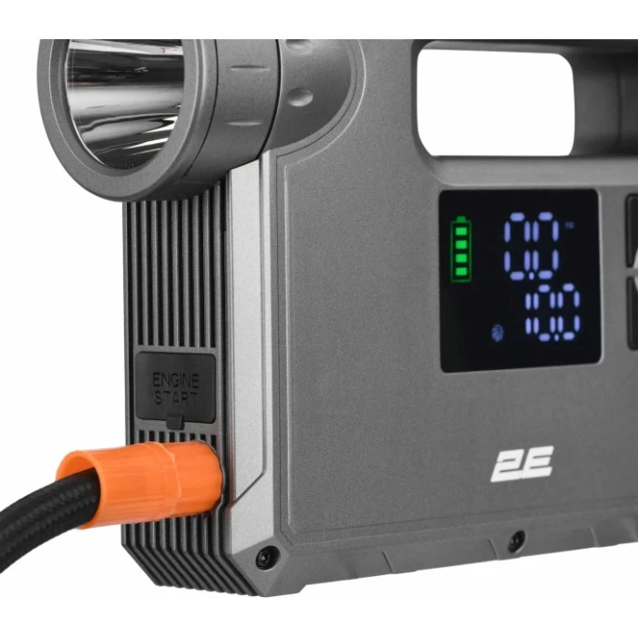 Пуско-зарядное устройство 2E Pitman с автомобильным компрессором и фонарем, 10000 mAh (2E-CJSPBPL-BK)