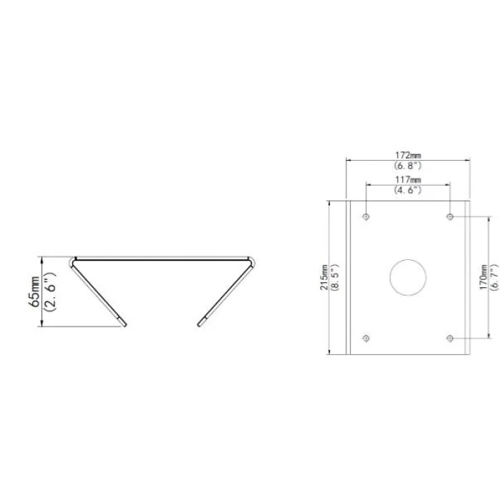Кронштейн для крепления камеры на столб Uniview TR-UP08-B-IN (алюминий) Uniview 9552