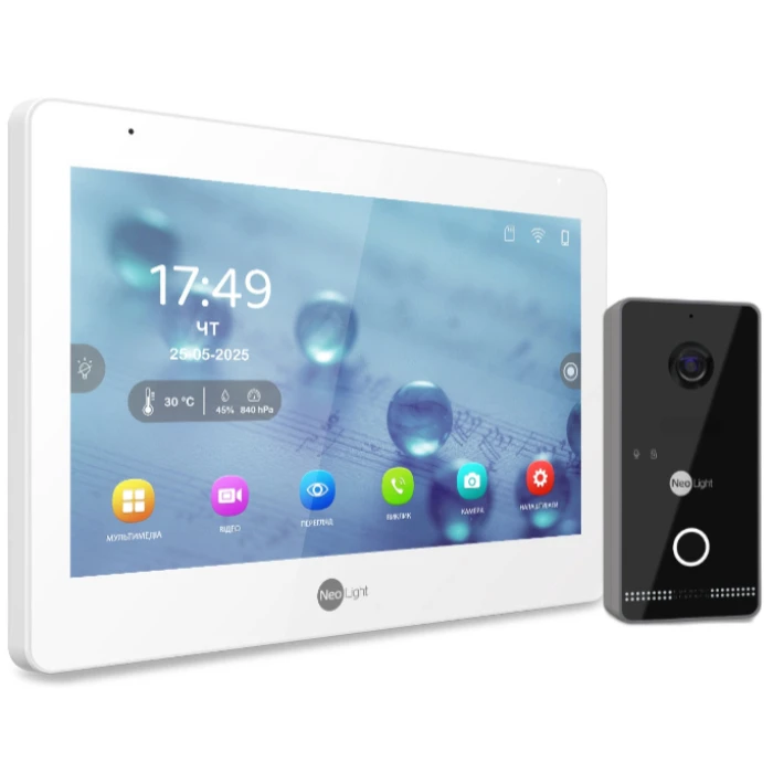 Комплект видеодомофона Neolight Mezzo Hybrid IPWO Kit (Mezzo Hybrid + Optima IPW) Black