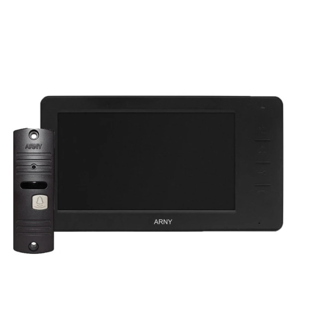 Комплект відеодомофону Arny AVD-7005 Black/Dark brown