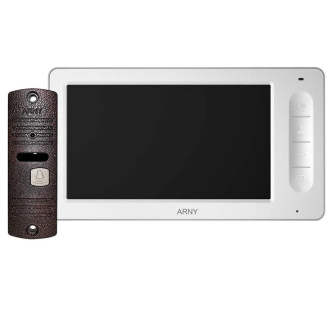 Комплект видеодомофона Arny AVD-7006 White/Dark Brown
