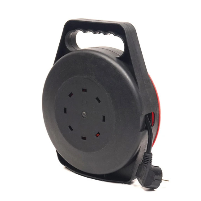 Удлинитель на катушке PowerPlant 10 м, 3x1.5мм2, 10А, 4 розетки (JY-2002/10) PowerPlant 8941