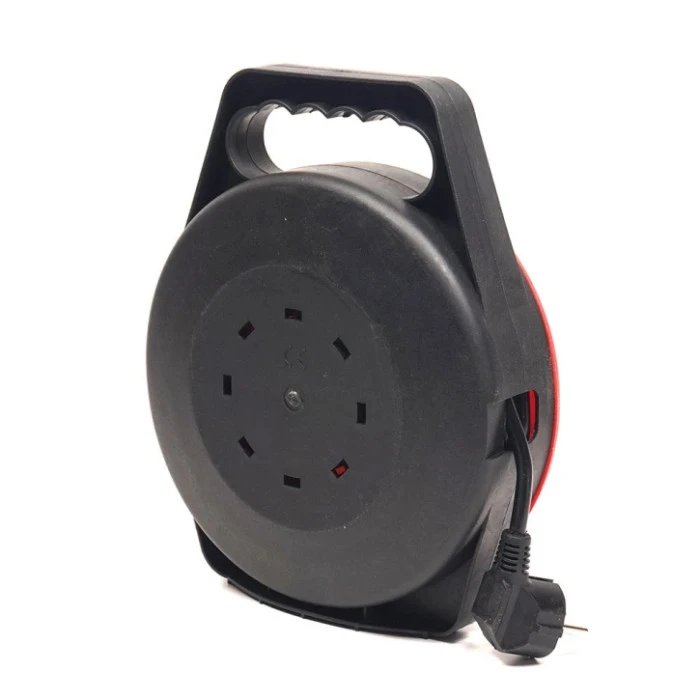 Удлинитель на катушке PowerPlant 10 м, 3x1.5мм2, 10А, 4 розетки (JY-2002/10) PowerPlant 8941