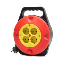 Удлинитель на катушке PowerPlant 10 м, 3x1.5мм2, 10А, 4 розетки (JY-2002/10) PowerPlant 8941