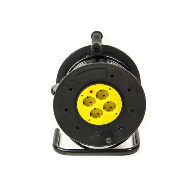 Удлинитель на катушке PowerPlant 40 м, 3x1.5мм2, 10А, 4 розетки, морозостойкий (JY-2002/40) PowerPlant 8946