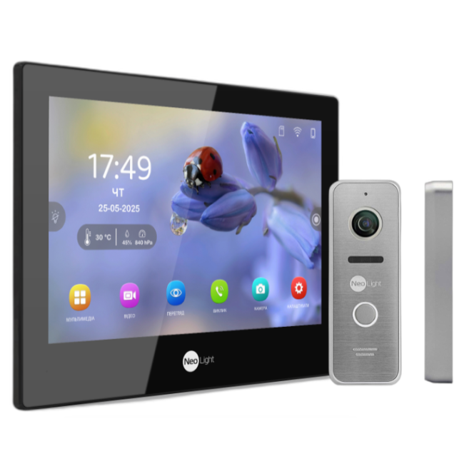 Комплект відеодомофону Neolight Alpha Hybrid HD Kit (Alpha Hybrid + Prime FHD) B/Silver