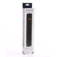 Сетевой фильтр Gembird черный, 1.8 м кабель, 5 розеток SPG5-G-6B Gembird 17547