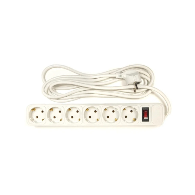 Сетевой фильтр PowerPlant 3 м, 3x1.5мм2, 10А, 6 розеток (JY-1057/3) PowerPlant 8954