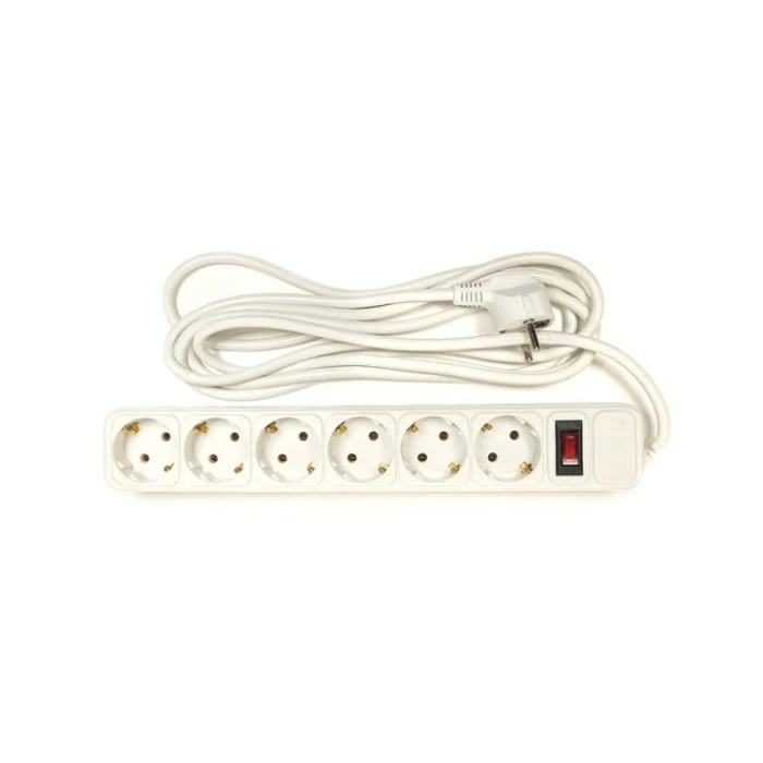 Сетевой фильтр PowerPlant 3 м, 3x1.5мм2, 10А, 6 розеток (JY-1057/3) PowerPlant 8954