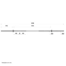 Гриф для штанги Toorx Max 1000 Kg Cross Competition 220 см 50 мм (BO-1000)