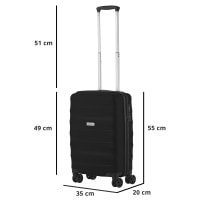 Чемодан CarryOn Porter (S) Black (502443)