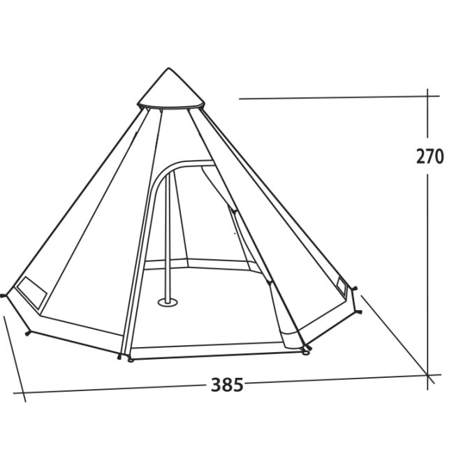 Палатка восьмиместная Easy Camp Moonlight Tipi Grey (120381)
