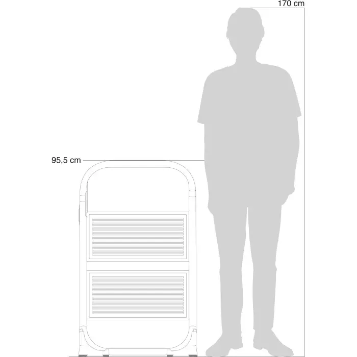 Лестница Rolser Taburete M/10 UNE 2 ступени Blanco (MET003-1024)