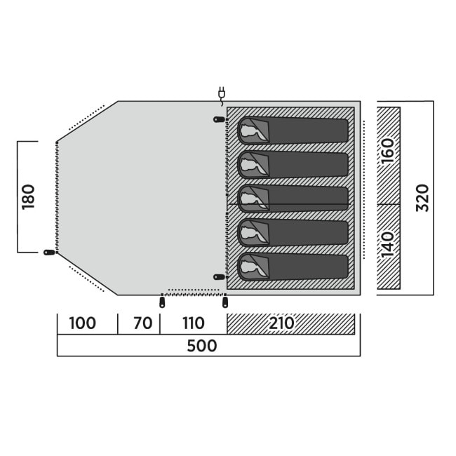 Намет п'ятимісний Easy Camp Hamra 5 (120495)