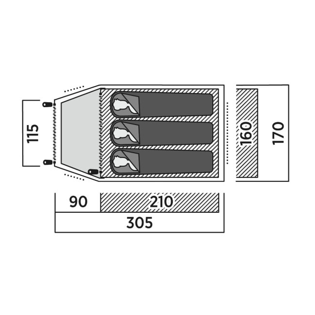 Палатка трехместная Easy Camp Setesdal 3 (120477)