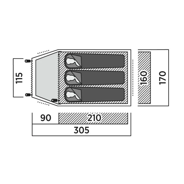Палатка трехместная Easy Camp Setesdal 3 (120477)