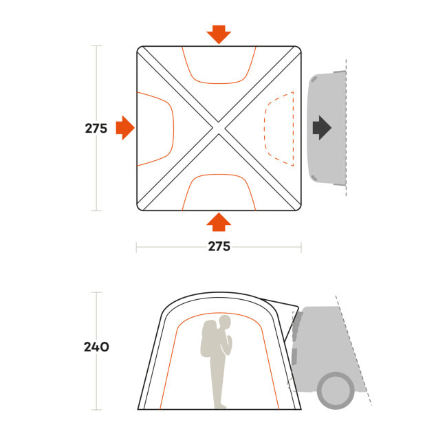 Палатка четырехместная Ferrino Wander Trunk Sand (92016QSS)