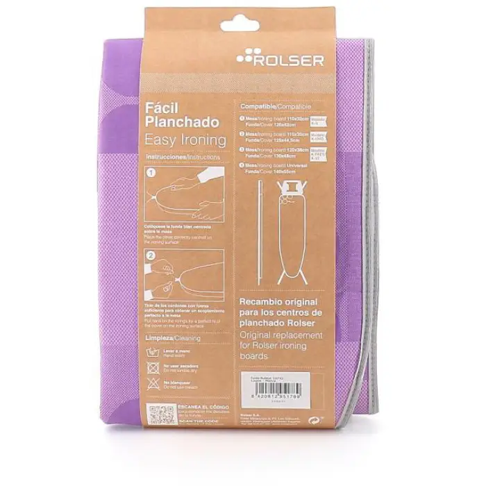 Чехол для гладильной доски Rolser Muleton Malva 130 x 48 см (FUR003-2061)