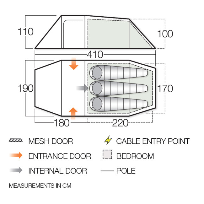 Палатка Vango Scafell 300+ Pamir Green (TENSCAFELP32210)