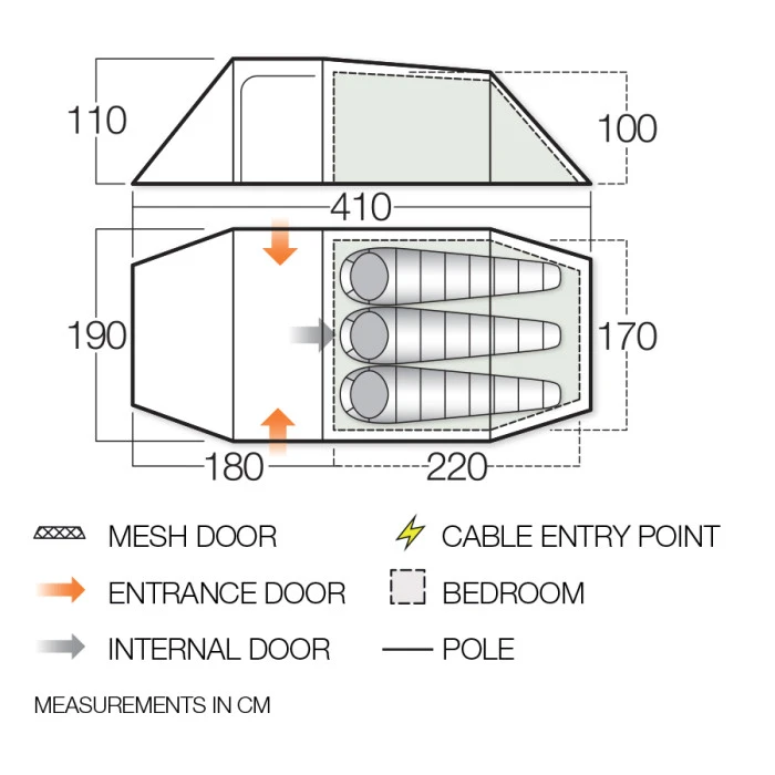 Палатка Vango Scafell 300+ Pamir Green (TENSCAFELP32210)