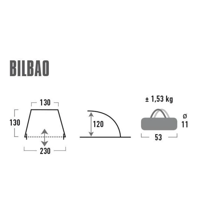 Палатка High Peak Bilbao 40 Blue/Grey (10127)