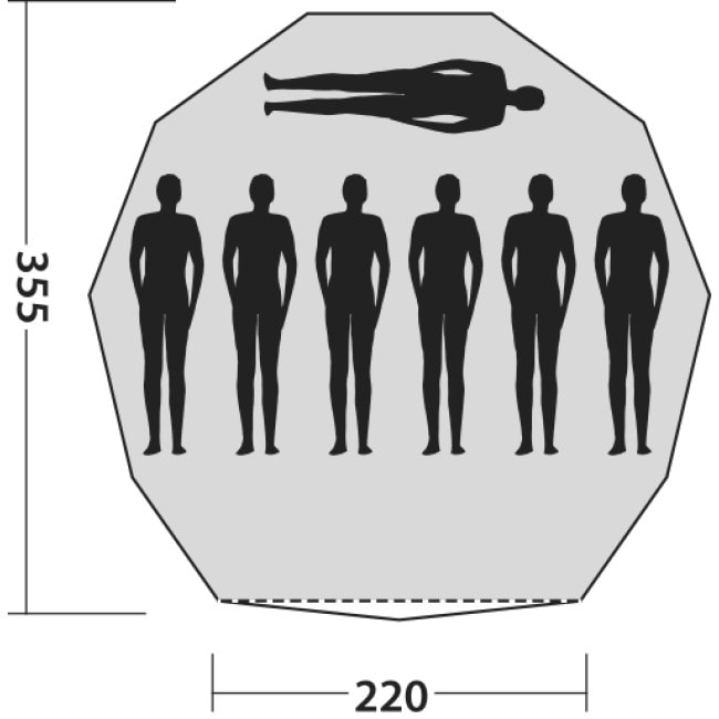 Палатка семиместная Easy Camp Moonlight Bell Grey (120443)