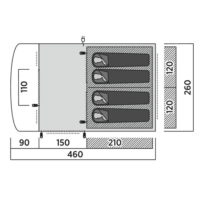 Палатка четырехместная Easy Camp Skarvan 4 (120496)