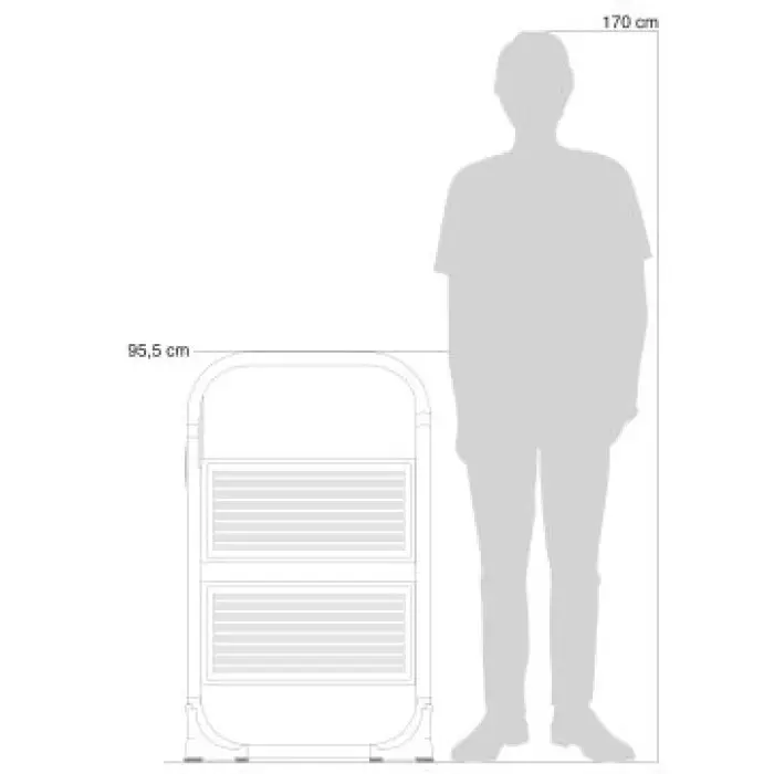 Лестница Rolser Taburete M/11 UNE 3 ступени Blanco (MET004-1024)