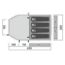 Палатка четырехместная Easy Camp Hamra 4 (120494)