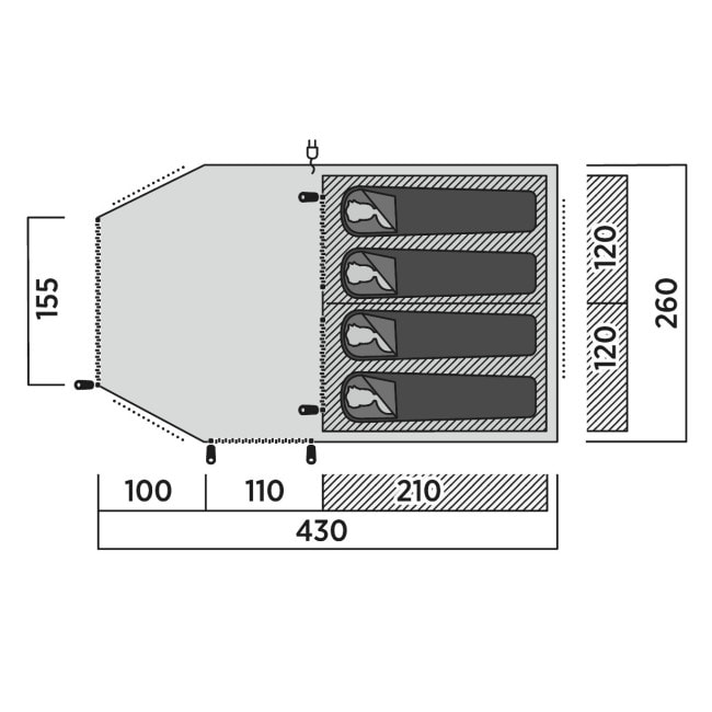 Палатка четырехместная Easy Camp Hamra 4 (120494)