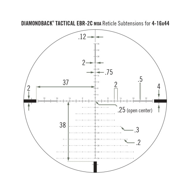 Оптический прицел Vortex Diamondback Tactical FFP 4-16x44 EBR-2C MOA (DBK-10026)