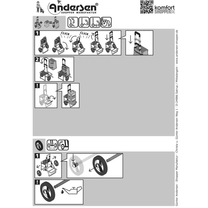 Сумка-тележка Andersen Komfort Shopper Ivar Blue (198-173-90)