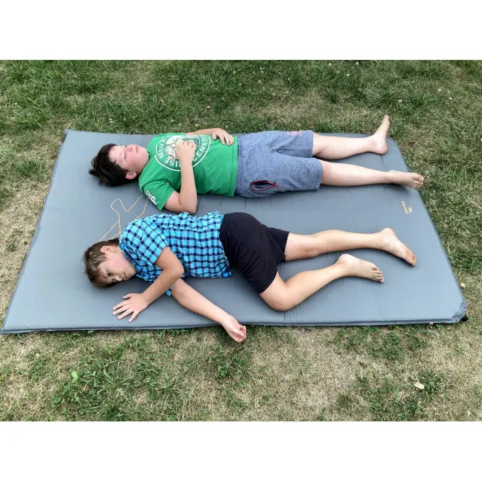 Коврик самонадувающий Easy Camp Self-inflating Siesta Mat Double 10 cm Grey (300056)