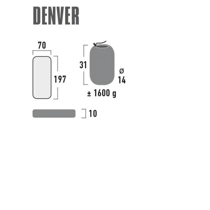 Надувной коврик High Peak Denver 10 cm Citronelle (41027)